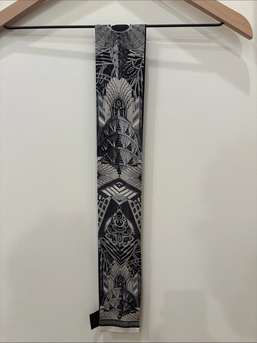 Louis Vuitton Reversible Black Monogram Silk Scarf